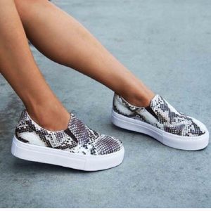 Qupid Snake Skin Platform Shoes